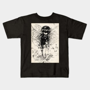 Sketch of a falling angel Kids T-Shirt